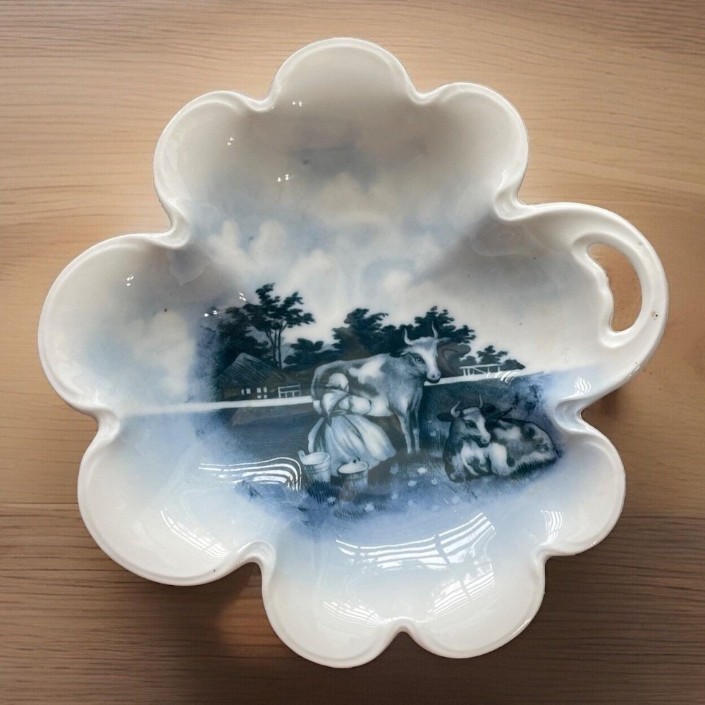 Vintage✨Continental Madeleine Bavaria China - Blue‎ Cow Serving